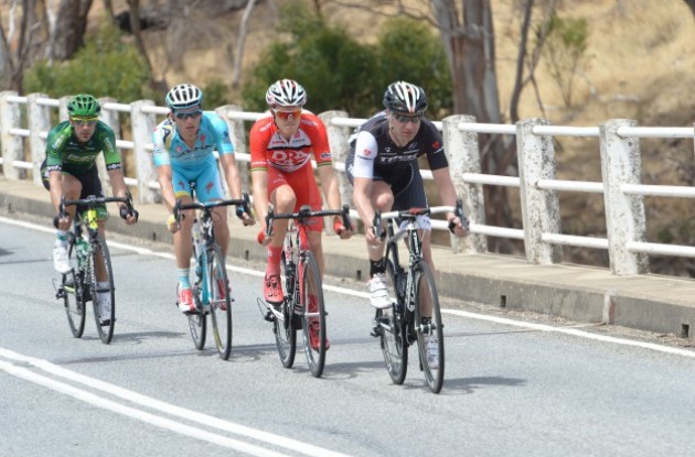 Today's breakaway hopefuls were Jens Voigt (Trek Factory Racing), Travis Meyer (Drapac), Andriy Grivko (Astana) and Jerome Cousin of Team Europcar | Fotoreporter Sirotti