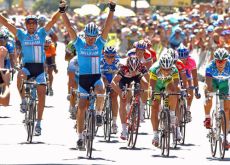 Erik Zabel (Team Milram) takes the stage win in Madrid. Photo copyright Roadcycling.com. Erik Zabel (Team Milram) takes the stage win in Madrid. Photo copyright Roadcycling.com.