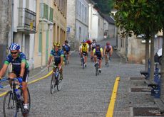 Sportif riders before mountain experience had coalesced them into the Wisdom Group.  Author is third from left.