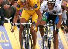 Michael Rasmussen. closely followed by Alberto Contador. Photo by Ben Ross / Ben Ross Photography. Michael Rasmussen. closely followed by Alberto Contador. Photo by Ben Ross / Ben Ross Photography.
