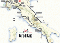 Giro d'Italia 2011 map.