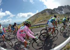 Danilo Di Luca (Liquigas) in the peloton. Danilo Di Luca (Liquigas) in the peloton.