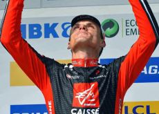 Luis León Sánchez on the podium.