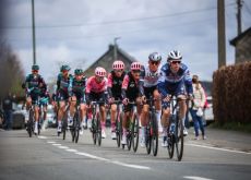 EF Education-EasyPost and Soul-QuickStep lead the peloton in Liege-Bastogne-Liege