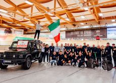 The team members behind Filippo Ganna's UCI hour record