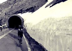 The Gavia tunnel and the Cima Coppi for the 2010 Giro d'Italia. The Gavia tunnel and the Cima Coppi for the 2010 Giro d'Italia.