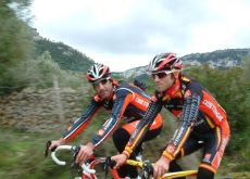 Garcia Acosta and Valverde during one of the many training rides.