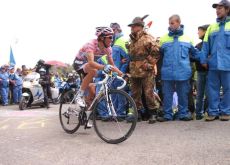 Alberto Contador suffers on his way up the notorious Monte Zoncolan climb ahead of Vincenzo Nibali. Photo Fotoreporter Sirotti. Alberto Contador suffers on his way up the notorious Monte Zoncolan climb ahead of Vincenzo Nibali. Photo Fotoreporter Sirotti.