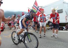 Alejandro Valverde on his way to victory in stage 17 of the Tour de France 2012. Photo Fotoreporter Sirotti.