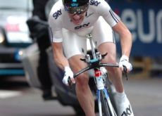Bradley Wiggins (Team Sky) on his way to victory. Photo copyright Fotoreporter Sirotti.