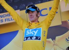 Bradley Wiggins (Team Sky Procycling) leads the Tour de France overall, ahead of Team BMC Racing's Cadel Evans. Photo Fotoreporter Sirotti.