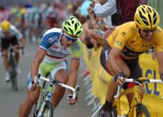 Tour de France leader Fabian Cancellara attacks closely tailed by Peter Sagan and Edvald Boasson Hagen. Photo Fotoreporter Sirotti.