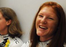 Carla Swart (Right, Team HTC-HighRoad). Photo by Brian Hodes.