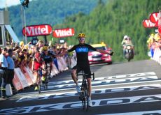 Team Sky Procycling's Chris Froome (Great Britain) climbs to stage 7 victory in 2012 Tour de France. Photo Fotoreporter Sirotti.