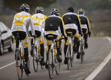 Team Columbia-Highroad in California. Team Columbia-Highroad in California.