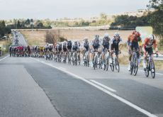 | Unipublic Lidl Trek cyclists leading the peloton