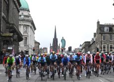 Cyclists in Glasgow and Edinburgh during the 2023 Cycling World Championships