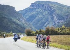 | Unipublic cyclists in Spanish mountains