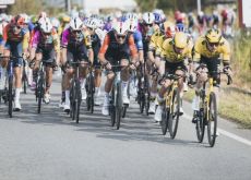 Cyclists during stage 1 of Vuelta a Espana