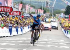 David Millar of Team Garmin-Sharp sprints to victory in stage 12 of the 2012 Tour de France. Photo Fotoreporter Sirotti.