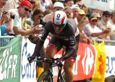 Fabian Cancellara wins the prologue of the Tour de France 2012. Photo Fotoreporter Sirotti.