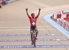 Team Saxo Bank's Fabian Cancellara wins the 2010 Paris-Roubaix. Photo copyright Fotoreporter Sirotti. Team Saxo Bank's Fabian Cancellara wins the 2010 Paris-Roubaix. Photo copyright Fotoreporter Sirotti.