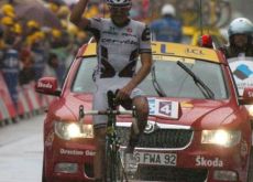 Germany's Heinrich Haussler (Cervelo TestTeam) takes the win. Photo copyright Fotoreporter Sirotti.