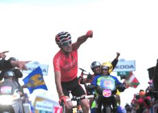 Igor Anton escapes to stage 14 victory in Giro d'Italia 2011 for Team Euskaltel and Team Saxo Bank-SunGard's Alberto Contador increases overall Giro lead ahead of Vincenzo Nibali (Team
Liquigas-Cannondale). Photo Fotoreporter Sirotti. Igor Anton escapes to stage 14 victory in Giro d'Italia 2011 for Team Euskaltel and Team Saxo Bank-SunGard's Alberto Contador increases overall Giro lead ahead of Vincenzo Nibali (Team
Liquigas-Cannondale). Photo Fotoreporter Sirotti.