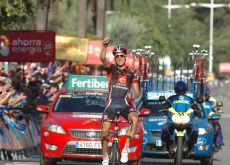 Imanol Erviti wins stage 10 of the 2010 Vuelta a Espana. Photo copyright Fotoreporter Sirotti.