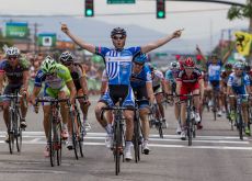 Jake Keough powers to stage victory. Photo copyright Jonathan Devich epicimages.us