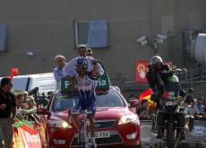 Joaquin Rodriguez wins stage 14 of the Vuelta a Espana 2010 for Team Katusha. Photo copyright Fotoreporter Sirotti. Joaquin Rodriguez wins stage 14 of the Vuelta a Espana 2010 for Team Katusha. Photo copyright Fotoreporter Sirotti.