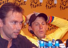 Johan Bruyneel and Lance Armstrong. Photo Fotoreporter Sirotti.