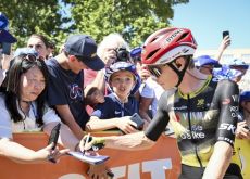 | A.S.O. Jonas Vingegaard signing autographs to fans