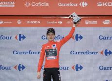 | A.S.O. Jonas Vingegaard on the podium as leader of the general classification