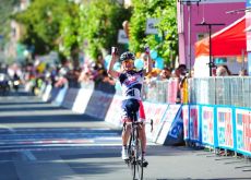 Team Lotto-Belisol's Lars Bak (Denmark) soloes to stage 12 victory in 2012 Giro d'Italia. Photo Fotoreporter Sirotti.