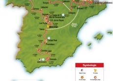 2008 La Vuelta a Espana map / 2008 Tour of Spain map and route.