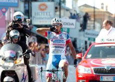 Miguel Rubiano wins stage 6 of the 2012 Giro d'Italia. Photo Fotoreporter Sirotti.