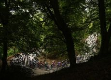 Giro d'Italia peloton rides through Italian nature