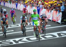 Team Liquigas-Cannondale's Peter Sagan wins stage 6 of 2012 Tour de France. Photo Fotoreporter Sirotti.