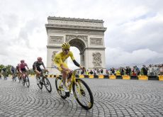 | A.S.O. Tadej Pogacar near Arc du Triomphe