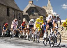 Tadej Pogacar in the peloton