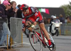 Team BMC Racing's Taylor Phinney on the road to victory in stage 1 of the 2012 Giro d'Italia in Denmark. Photo Fotoreporter Sirotti.