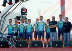 Team Astana. Photo copyright Fotoreporter Sirotti. Team Astana. Photo copyright Fotoreporter Sirotti.