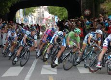 The final kilometer of today's Tour de France stage. Photo Fotoreporter Sirotti.