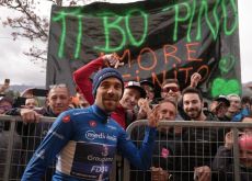 Thibaut Pinot with his local fanclub