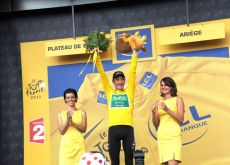Thomas Voeckler (Team Europcar) keeps overall Tour de France lead after impressive riding. Photo Fotoreporter Sirotti.