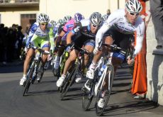 World Champion Thor Hushovd leads Tyler Farrar. Photo Fotoreporter Sirotti.