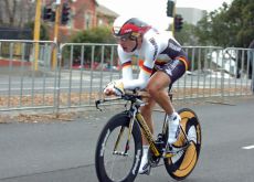 Tony Martin (Germany) on his way towards the finish line after his unfortunate puncture. Photo Fotoreporter Sirotti.