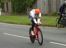 Germany's world time trial champion Tony Martin training on the Olympic time trial course. Photo Fotoreporter Sirotti.